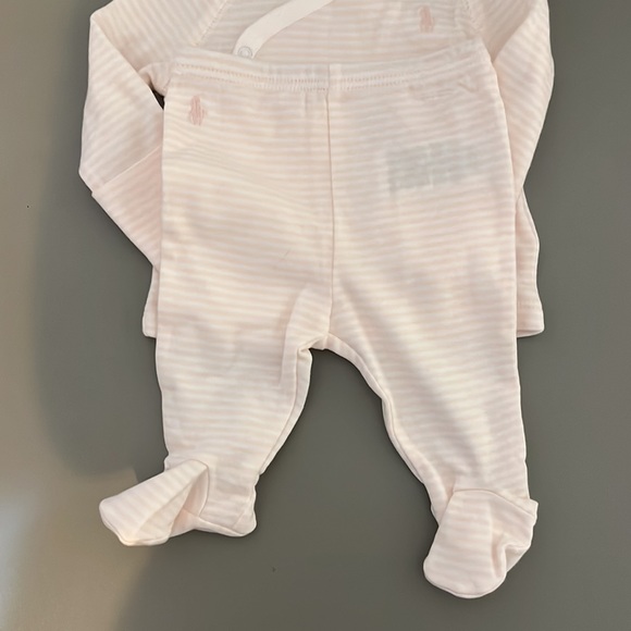 Ralph Lauren Pink Stripe Baby Set - 3m - Picture 3 of 4